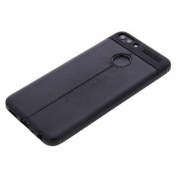 Schwarzes Leder Silikon-Case für das Huawei P Smart