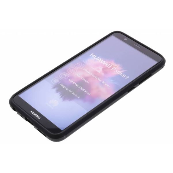 Schwarzes Leder Silikon-Case für das Huawei P Smart