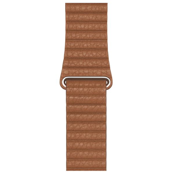 Apple ﻿Lederarmband L für Apple Watch Series 1-10 / SE / Ultra (2) - 42/44/45/46/49 mm - Saddle Brown