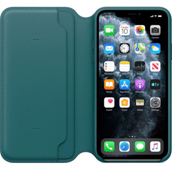 Apple Leather Folio Klapphülle für das iPhone 11 Pro Max - Peacock