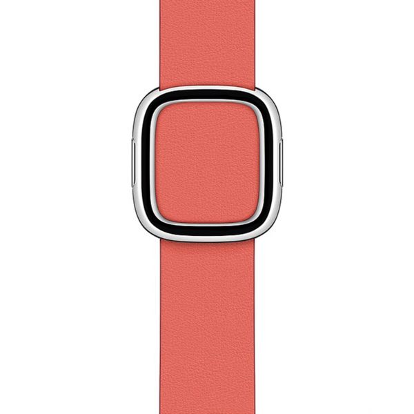 Apple Leather Band Modern Buckle für die Apple Watch Series 1-9 / SE - 38/40/41 mm / Series 10 - 42 mm - Größe S - Pink Citrus