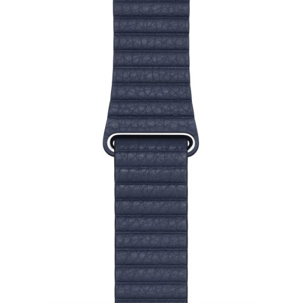 Apple ﻿Lederarmband für Apple Watch Series 1-10 / SE / Ultra (2) - 42/44/45/46/49 mm - Größe L - Diver Blue