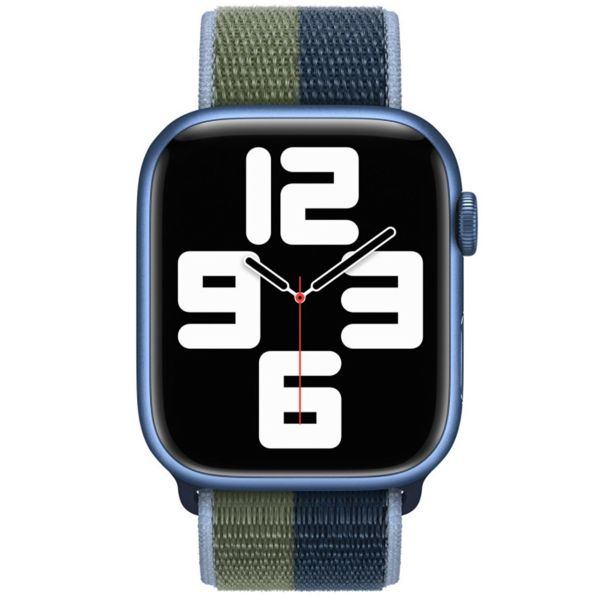 Apple Sport Loop Armband für Apple Watch Series 1-9 / SE - 38/40/41 mm / Series 10 - 42 mm - Abyss Blue/Moss Green