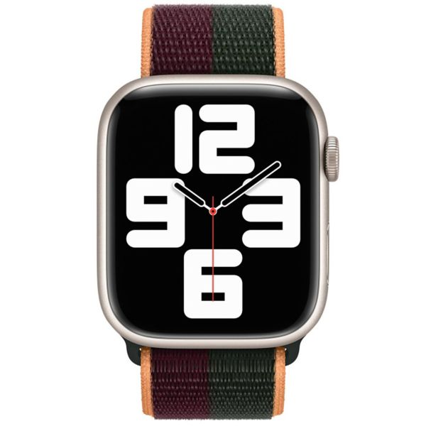 Apple Sport Loop Band für die Apple Watch Series 1-9 / SE - 38/40/41 mm / Series 10 - 42 mm - Dark Cherry/Forest Green