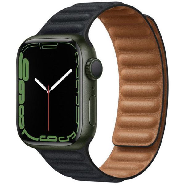 Apple Leather Link für die Apple Watch Series 1-9 / SE - 38/40/41 mm / Series 10 - 42 mm - Größe S/M - Midnight