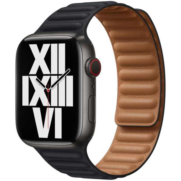 Apple Leather Link für die Apple Watch Series 1-9 / SE - 38/40/41 mm / Series 10 - 42 mm - Größe M/L - Midnight