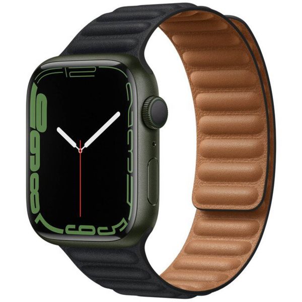 Apple Leather Link für die Apple Watch Series 1-10 / SE / Ultra (2) - 42/44/45/46/49 mm - Größe M/L - Midnight