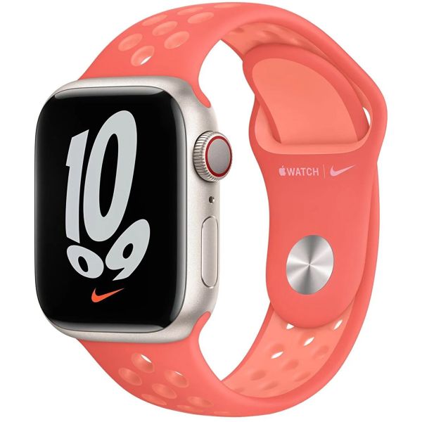 Apple Nike Sport Band für Apple Watch Series 1-9 / SE - 38/40/41 mm / Series 10 - 42 mm - Ember / Crimson Bliss