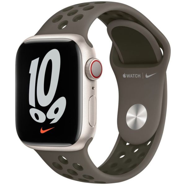 Apple Nike Sport Band für Apple Watch Series 1-9 / SE - 38/40/41 mm / Series 10 - 42 mm - Olive Gray/Cargo Khaki