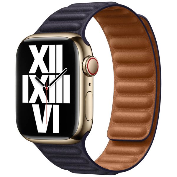 Apple Leather Link für die Apple Watch Series 1-9 / SE - 38/40/41 mm / Series 10 - 42 mm - Größe S/M - Ink