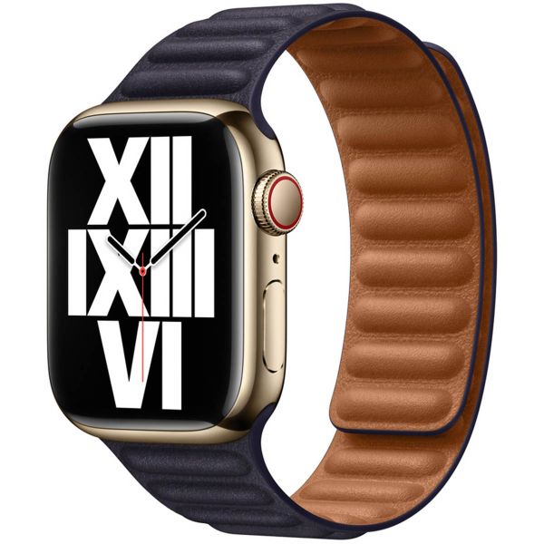 Apple Leather Link für die Apple Watch Series 1-9 / SE - 38/40/41 mm / Series 10 - 42 mm - Größe M/L - Ink