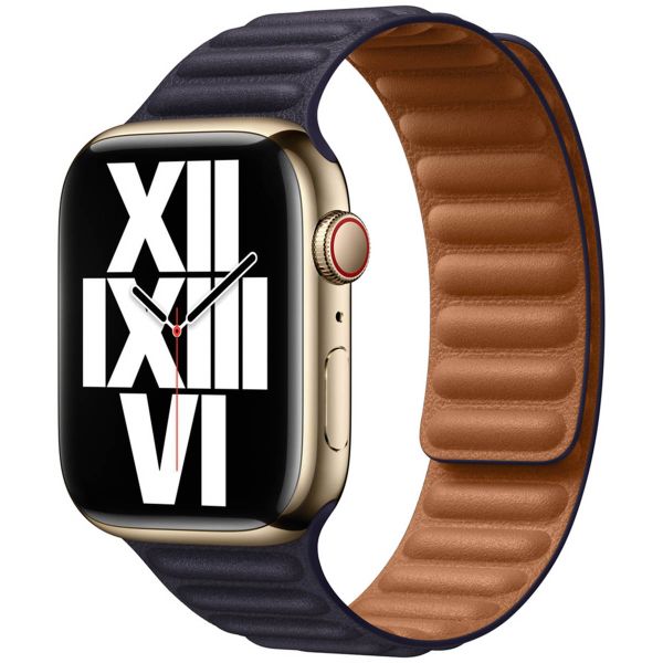 Apple Leather Link für die Apple Watch Series 1-10 / SE / Ultra (2) - 42/44/45/46/49 mm - Größe S/M - Ink