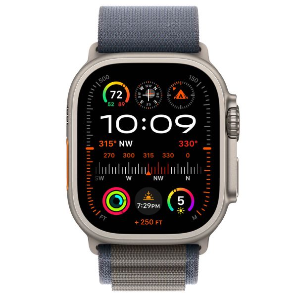 Apple Alpine Loop Band für die Apple Watch Series 1-10 / SE / Ultra (2) - 42/44/45/46/49 mm - Größe S - Blau