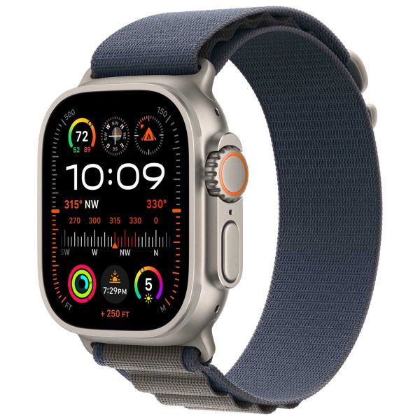 Apple Alpine Loop Band für die Apple Watch Series 1-10 / SE / Ultra (2) - 42/44/45/46/49 mm - Größe S - Blau