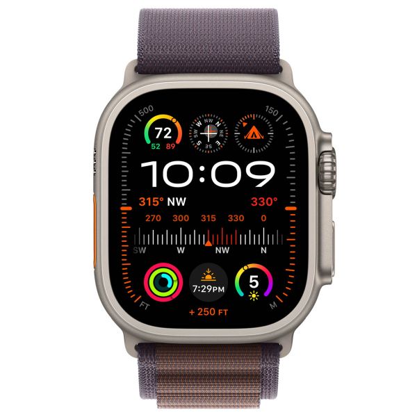 Apple Alpine Loop Band für die Apple Watch Series 1-10 / SE / Ultra (2) - 42/44/45/46/49 mm - Größe L - Indigo