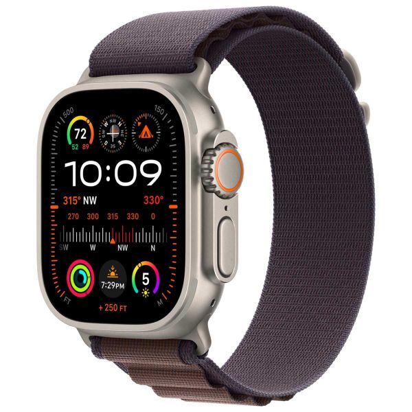 Apple Alpine Loop Band für die Apple Watch Series 1-10 / SE / Ultra (2) - 42/44/45/46/49 mm - Größe L - Indigo