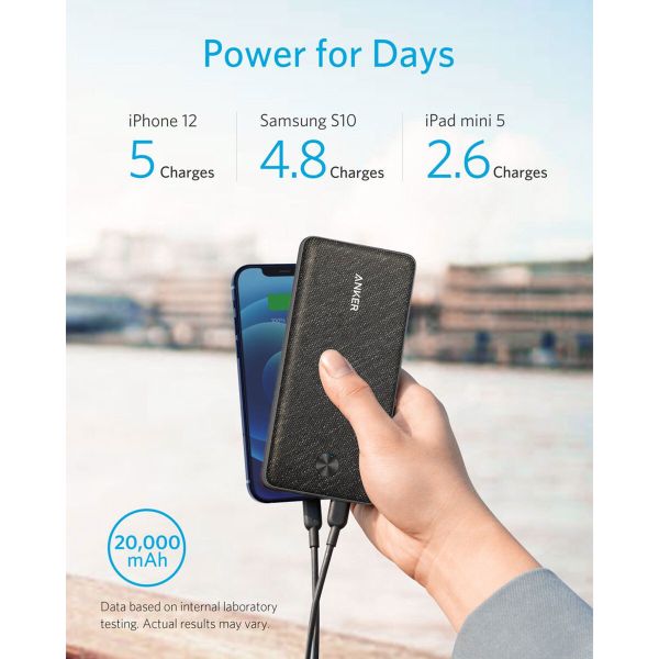 Anker PowerCore III Sense Powerbank - 20.000 mAh - Schwarz