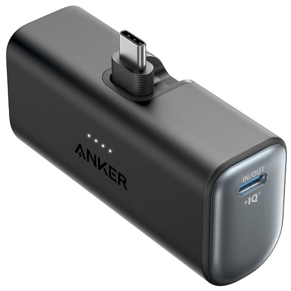 Anker Nano Powerbank mit integriertem USB-C-Stecker - 5.000 mAh - Schwarz