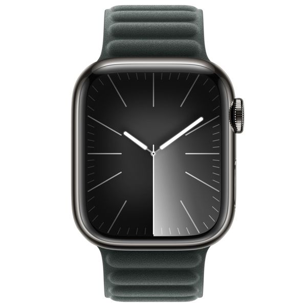 Apple Armband mit Magnetverschluss FineWoven für die Apple Watch Series 1-9 / SE - 38/40/41 mm / Series 10 - 42 mm - Größe S/M - Evergreen