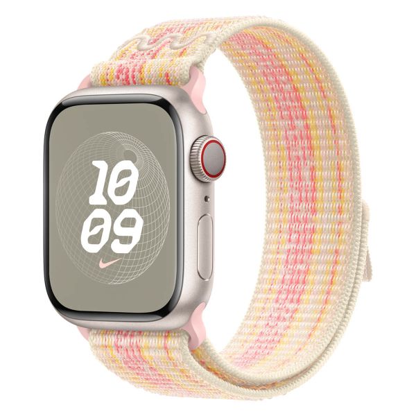 Apple Nike Sport Loop Band für die Apple Watch Series 1-9 / SE - 38/40/41 mm / Series 10 - 42 mm - Starlight/Pink