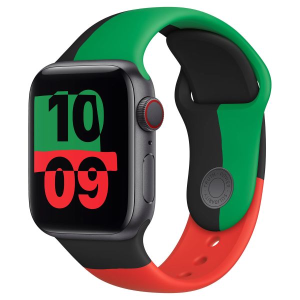 Apple Sport Band für die Apple Watch Series 1-9 / SE - 38/40/41 mm / Series 10 - 42 mm - Größe S/M - Black Unity