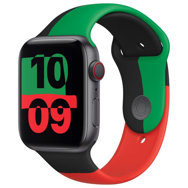 Apple Sport Band für die Apple Watch Series 1-10 / SE / Ultra (2) - 42/44/45/46/49 mm - Größe S/M - Black Unity