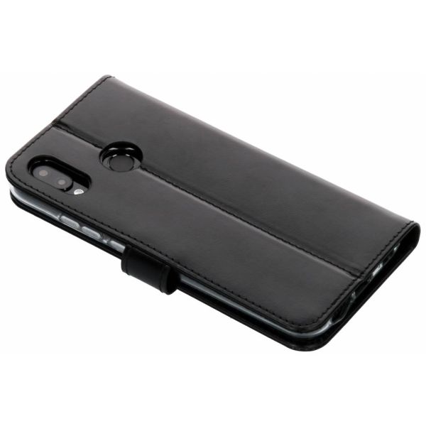 Valenta Klapphülle Leather Schwarz für das Huawei P20 Lite