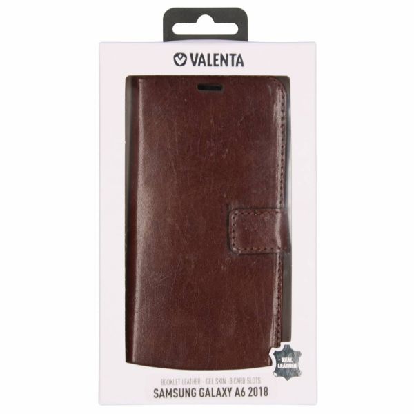 Valenta Klapphülle Leather Braun für das Samsung Galaxy A6 (2018)