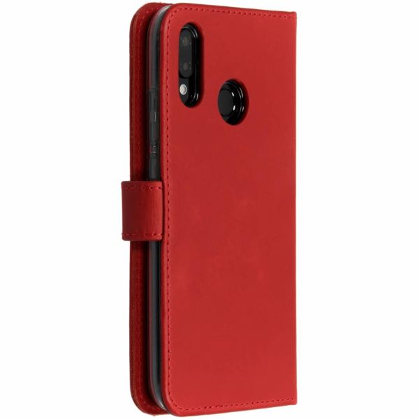 Selencia Echtleder Klapphülle Rot für Huawei P20 Lite