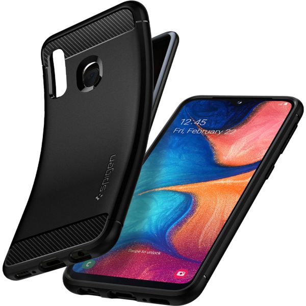 Spigen Rugged Armor Case Schwarz für Samsung Galaxy A20e