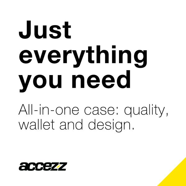 Accezz Schwarzes Wallet TPU Klapphülle für das Samsung Galaxy S9