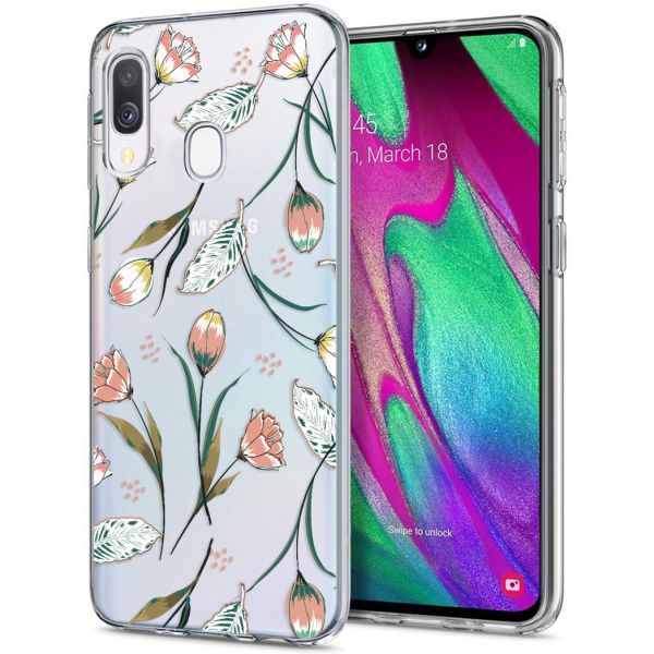 imoshion Design Hülle Samsung Galaxy A20e - Blume - Rosa / Grün