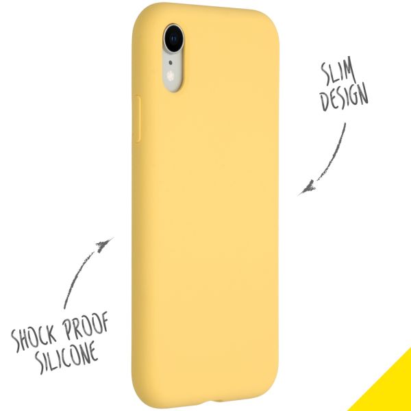 Accezz Liquid Silikoncase für das iPhone Xr - Gelb