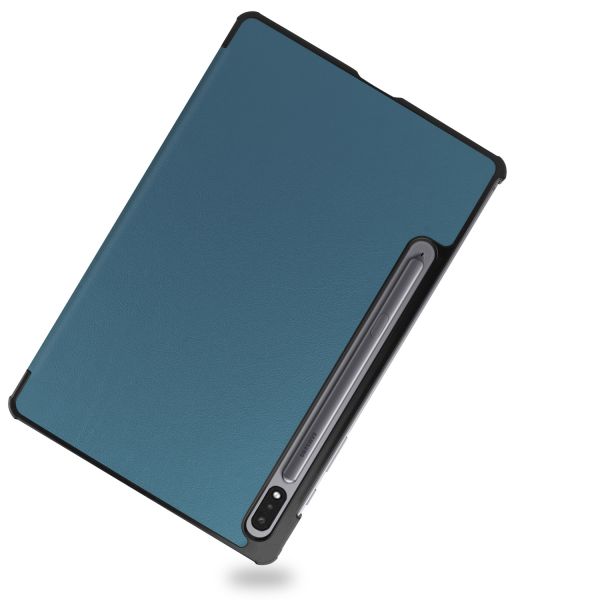 imoshion Trifold Klapphülle für das Samsung Galaxy Tab S8 / S7 - Dunkelgrün