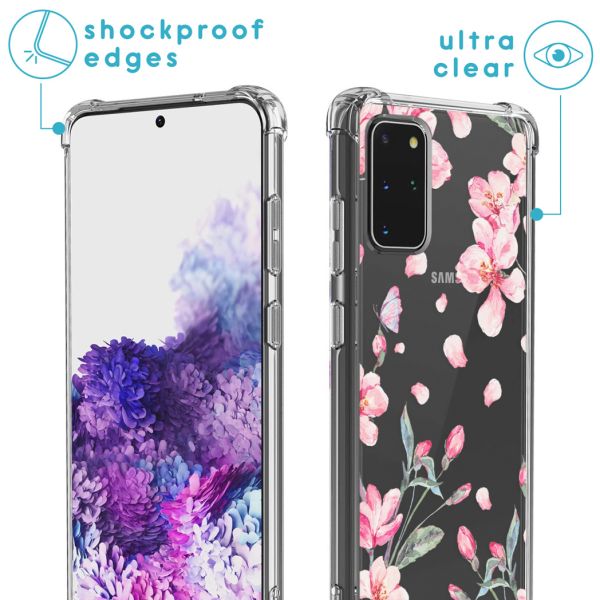 imoshion Design Hülle mit Band für das Samsung Galaxy S20 Plus - Blossom Watercolor