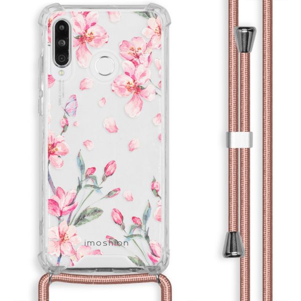 imoshion Design Hülle mit Band für das Huawei P30 Lite - Blossom Watercolor