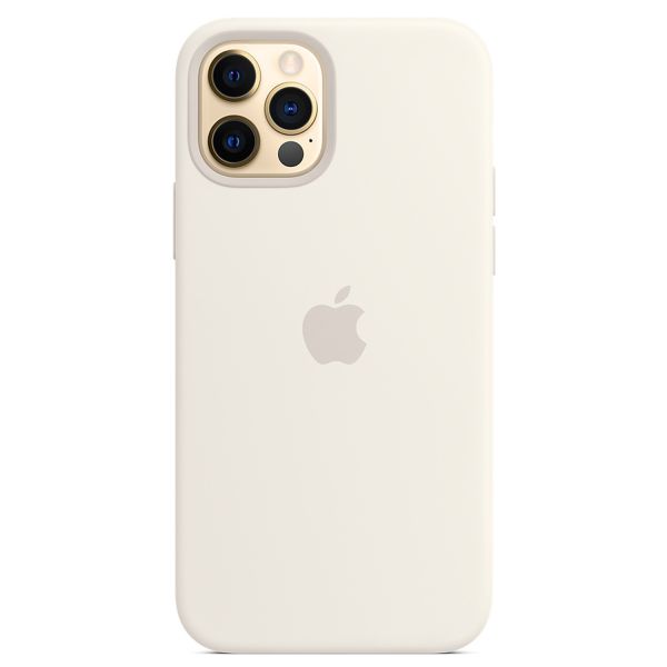 Apple Silikon-Case MagSafe iPhone 12 (Pro) - White