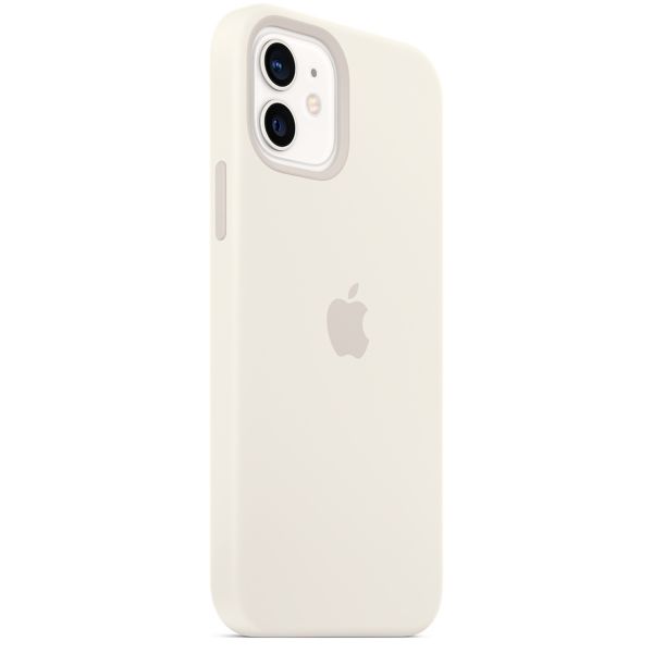 Apple Silikon-Case MagSafe iPhone 12 (Pro) - White