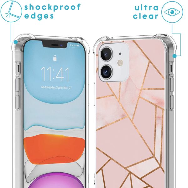 imoshion Design Hülle mit Band für das iPhone 12 Mini - Pink Graphic