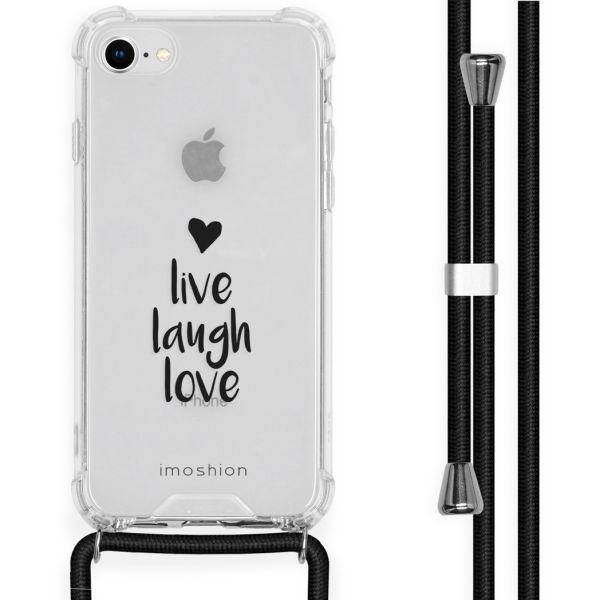 imoshion Design Hülle mit Band für das iPhone SE (2022 / 2020) / 8 / 7 - Live Laugh Love