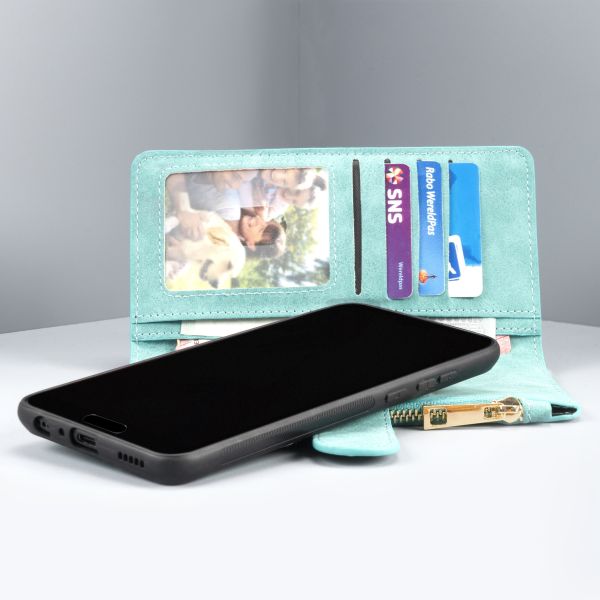 Türkise Luxuriöse Portemonnaie-Klapphülle Samsung Galaxy S9