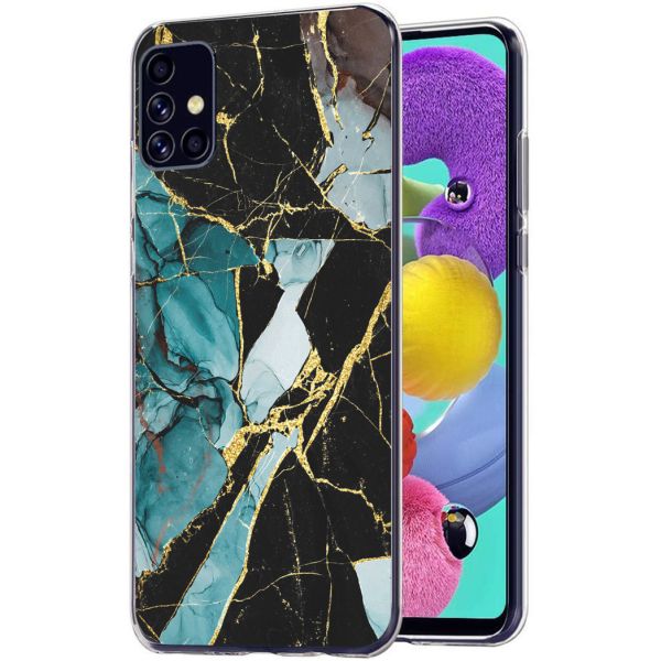 imoshion Design Hülle Samsung Galaxy A51 - Marmor - Blau