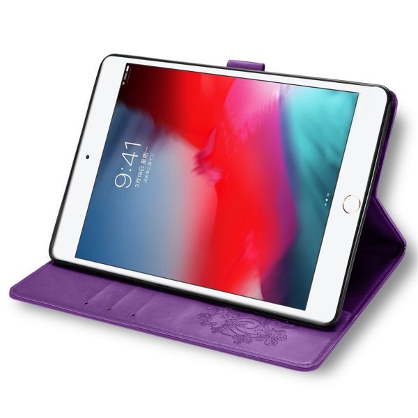 Kleeblumen Klapphülle Klapphülle iPad 6 (2018) 9.7 Zoll / iPad 5 (2017) 9.7 Zoll - Violett