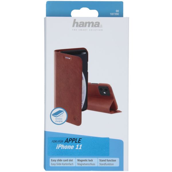 Hama Guard Klapphülle Case Braun für das iPhone 11