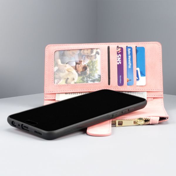 Rosa Luxuriöse Portemonnaie-Klapphülle Samsung Galaxy A8 (2018)