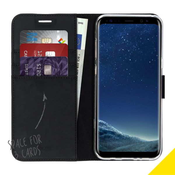 Accezz Schwarzes Wallet TPU Klapphülle für das Samsung Galaxy S8 Plus