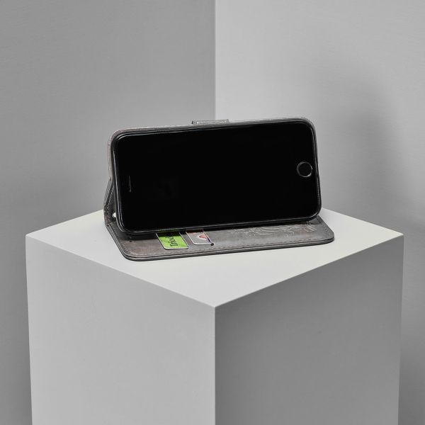 Kleeblumen Klapphülle Nokia 5.3 - Grau