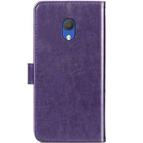 Kleeblumen Klapphülle Violett Alcatel 1C (2019)