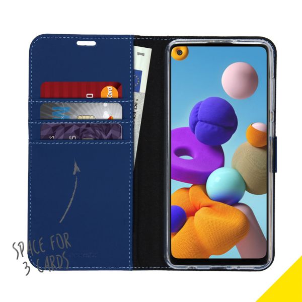 Accezz Wallet TPU Klapphülle für das Samsung Galaxy A21s - Blau