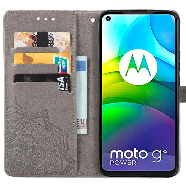 imoshion Mandala Klapphülle Motorola Moto G9 Power - Grau